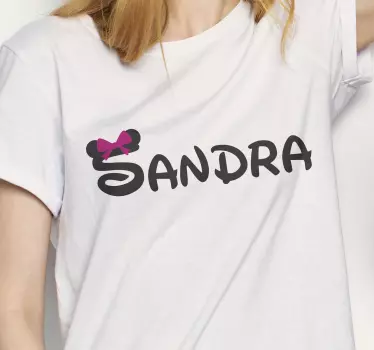 T-shirtinfantil minnie rato personalizável - TenStickers
