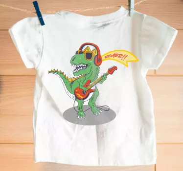 T-shirtinfantil t rex rock and roll - TenStickers