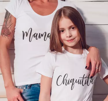 T-shirtmamacita e chiquitita mãe e filha - TenStickers