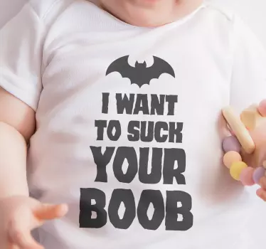 t-shirts infantis eu quero chupar seu peito t-shirt de halloween - TenStickers