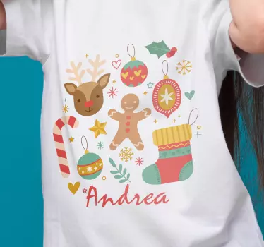 t-shirts personalizadas de natal com renas - TenStickers
