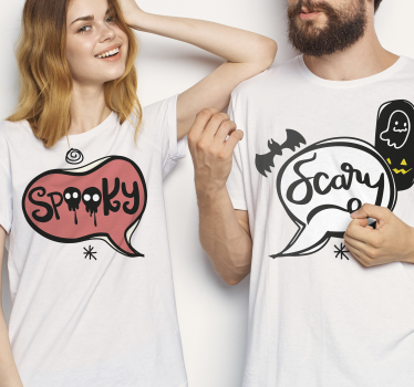 Texto engraçado para casais t-shirt de halloween - TenStickers