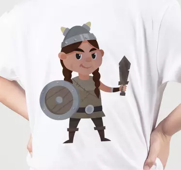 Viking desenho infantil camisa - TenStickers