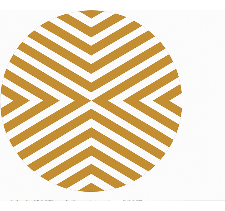 Tapete vinílico para sala de jantar padrão chevron mostarda - TenStickers