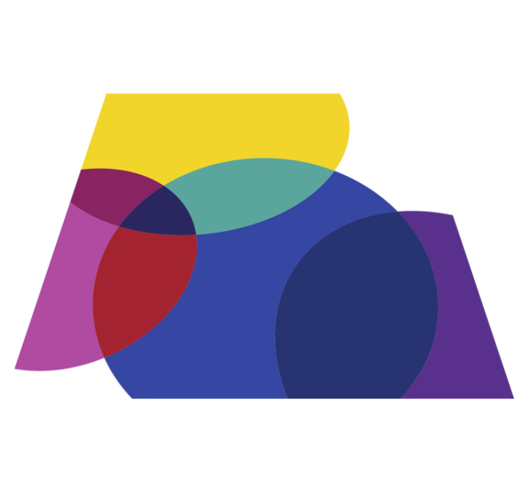 Impressionante tapete de vinil minimalista colorido  - TenStickers