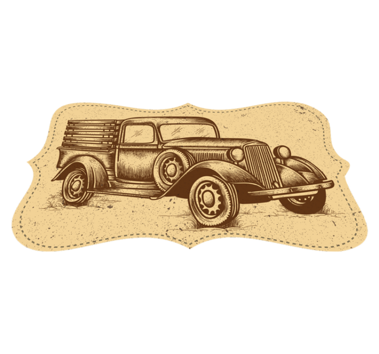 Tapete de vinil carrinha estilo vintage - TenStickers