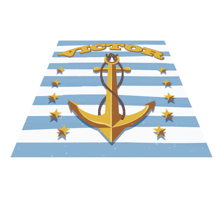 Tapete de vinil personalizado para crianças com âncora - TenStickers
