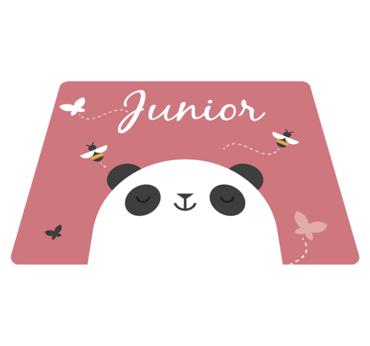 Tapete vinílico com nome panda personalizado - TenStickers