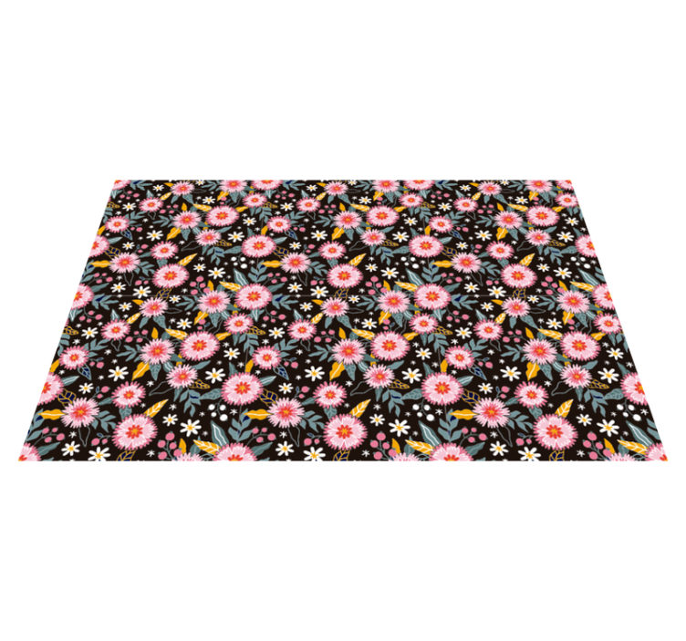 Tapete de vinil ornamental Flores retro - TenStickers