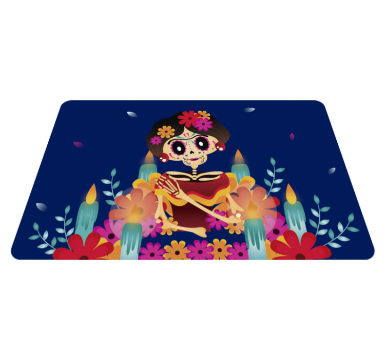 Tapete vinílico halloween esqueleto festivo - TenStickers