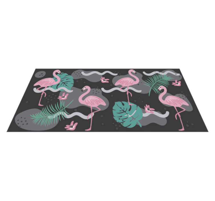 Tapete vinílico de animais padrão de flamingo tropical - TenStickers