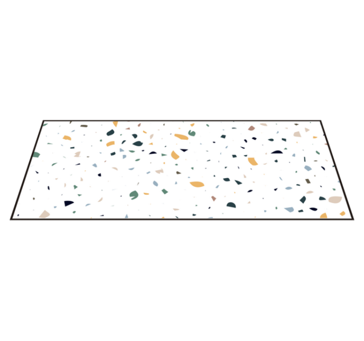 Tapete branco terrazzo minimal - TenStickers