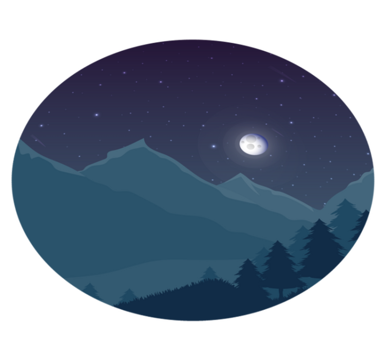 Tapete vinílico natureza anoitecer montanhoso - TenStickers