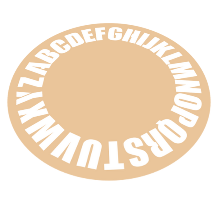 Tapete vinílico abecedário layout circular do alfabeto - TenStickers