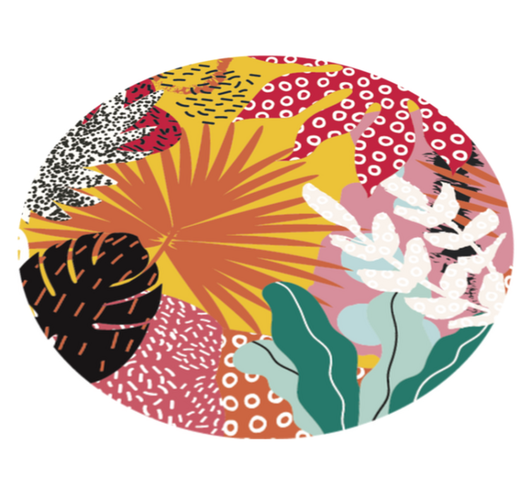 Tapete vinílico flores e plantas harmonia botânica tropical - TenStickers