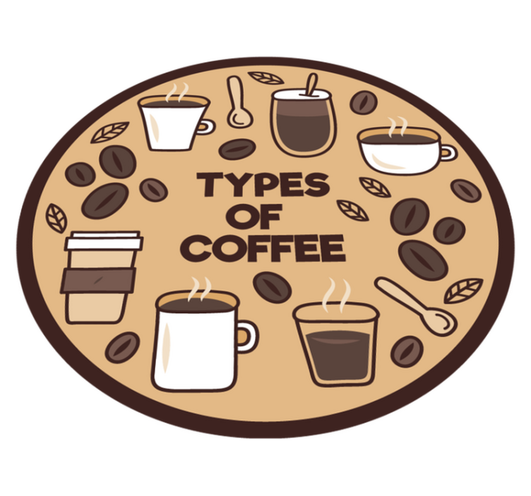 Tipos de tapete de café personalizado - TenStickers