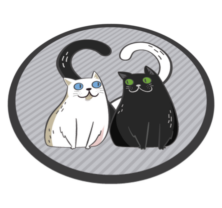 Tapete vinílico de animais felinos fofinhos - TenStickers