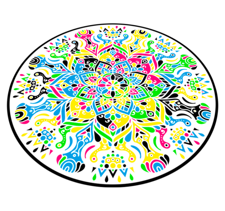 Tapete vinílico de mandala mandala vibrante - TenStickers