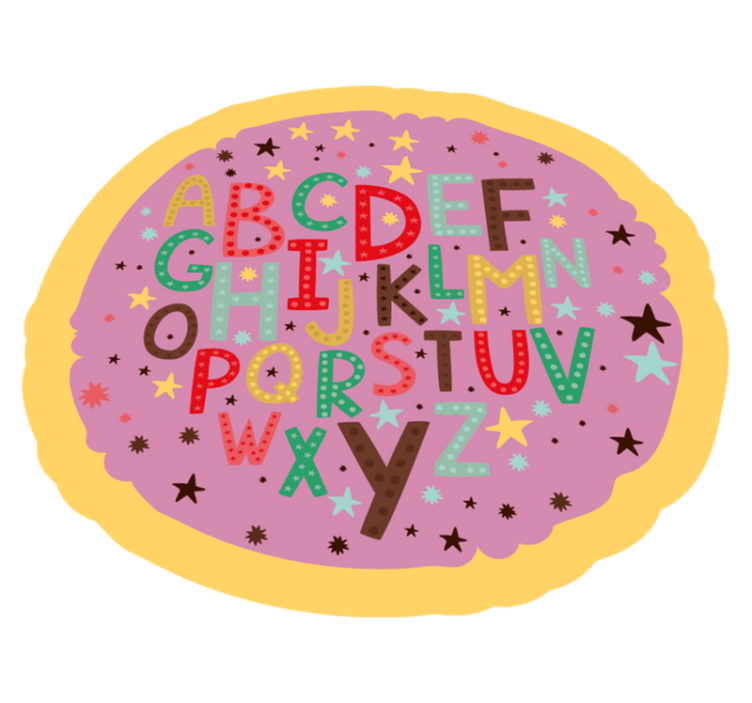 tapete em vinil com o alfabeto colorido - TenStickers