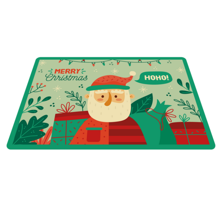 Tapete vinílico do Natal ilustração festiva do papai noel - TenStickers