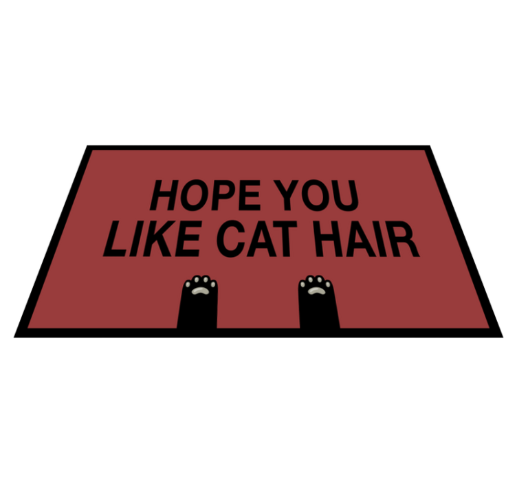 Tapete vinílico frases e textos humor de cabelo de gato - TenStickers