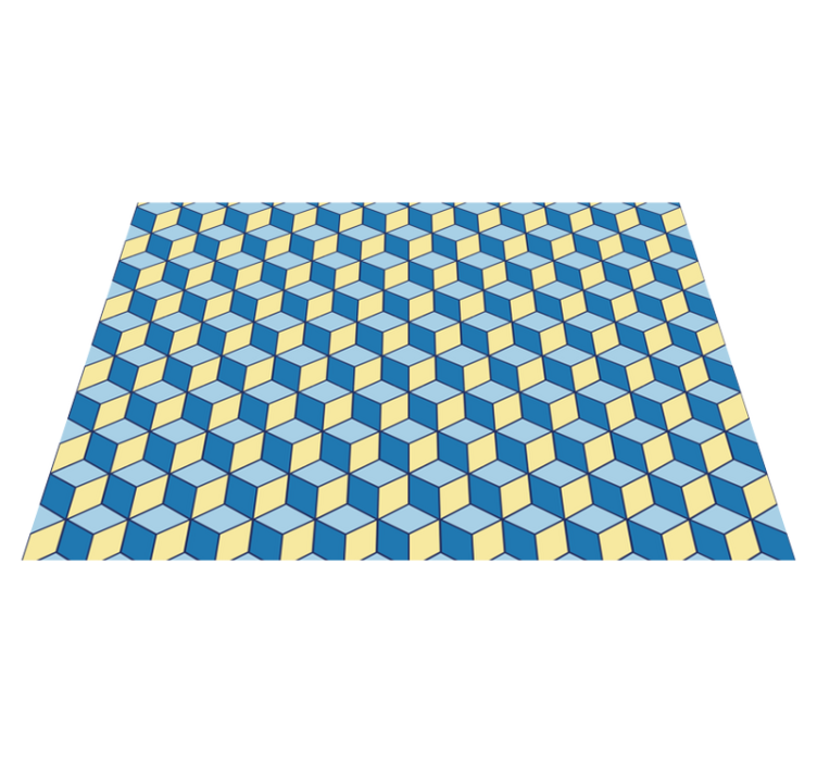 Tapete de vinil para cozinha tapetes geométricos com efeito 3d - TenStickers