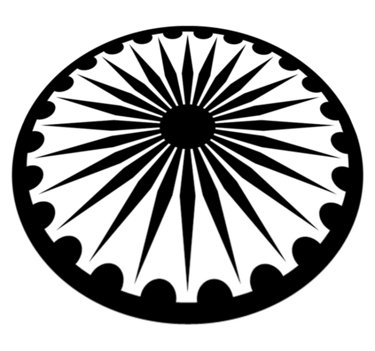 Tapete vinílico moderno mandala monocromática - TenStickers