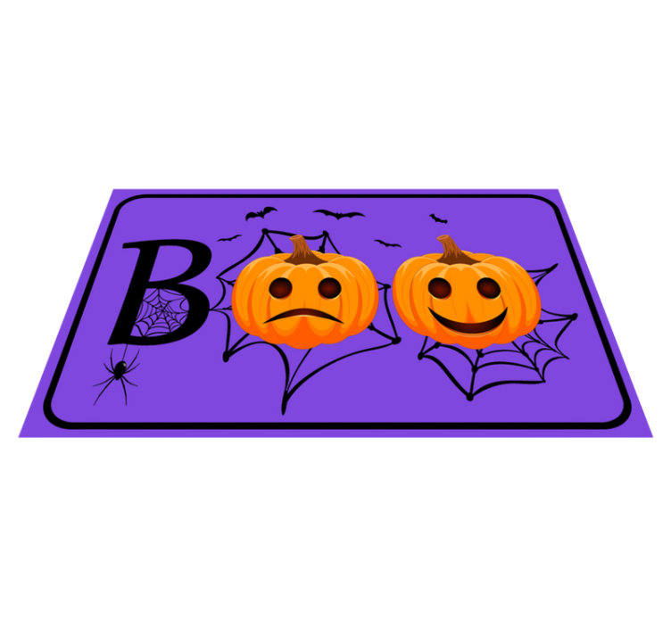 Tapete vinílico halloween abóbora teia de aranha vaia - TenStickers