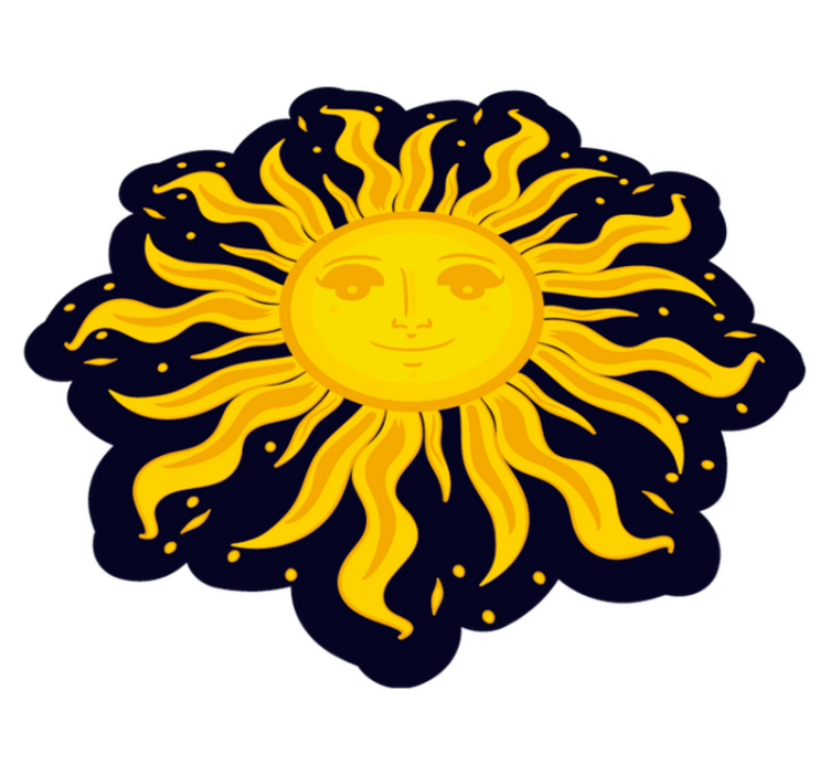 Tapete de vinil étnico boho sun - TenStickers