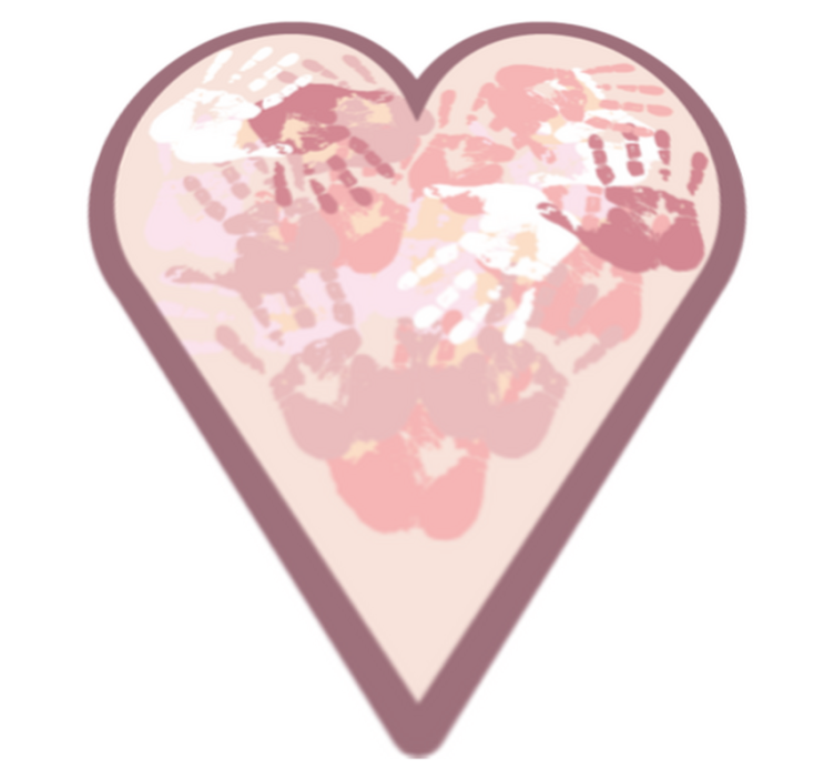 Tapete vinílico com nome coração personalizado - TenStickers