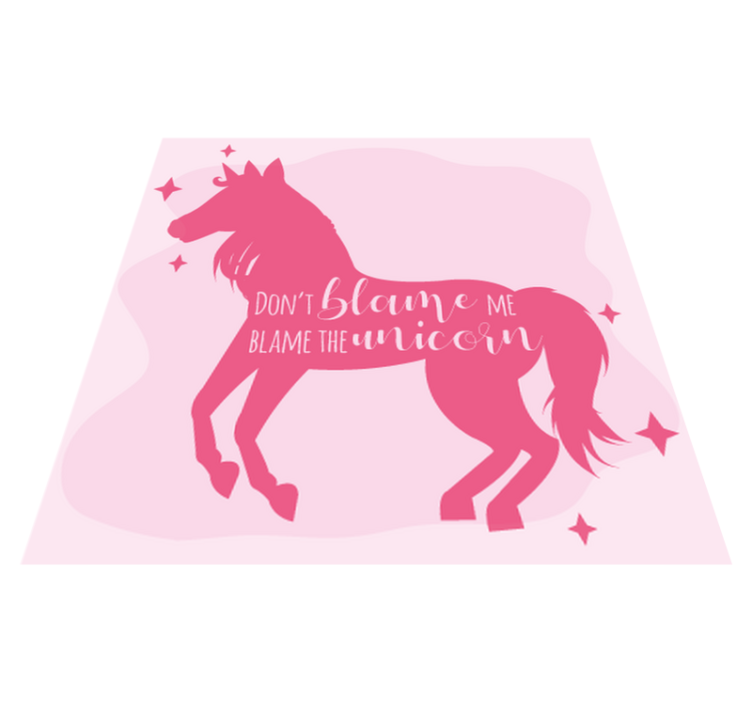 Tapete vinílico infantis culpe o unicórnio - TenStickers