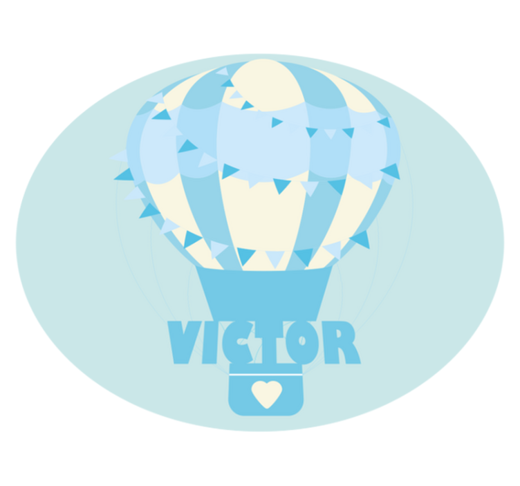 Tapete vinílico com nome balão personalizável - TenStickers