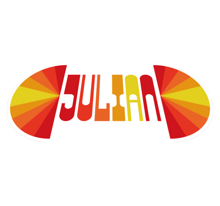 Tapete vinílico com nome retrô personalizado - TenStickers