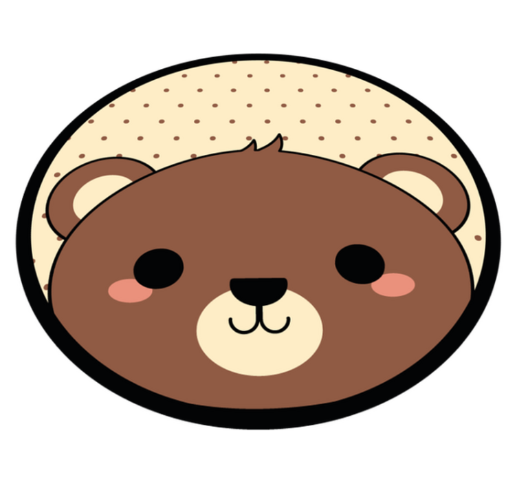 Tapete vinílico para bebés desenho de urso - TenStickers