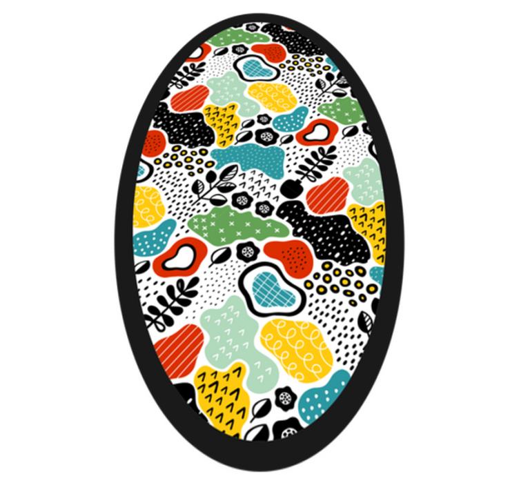 Tapete vinílico natureza padrão colorido da natureza - TenStickers