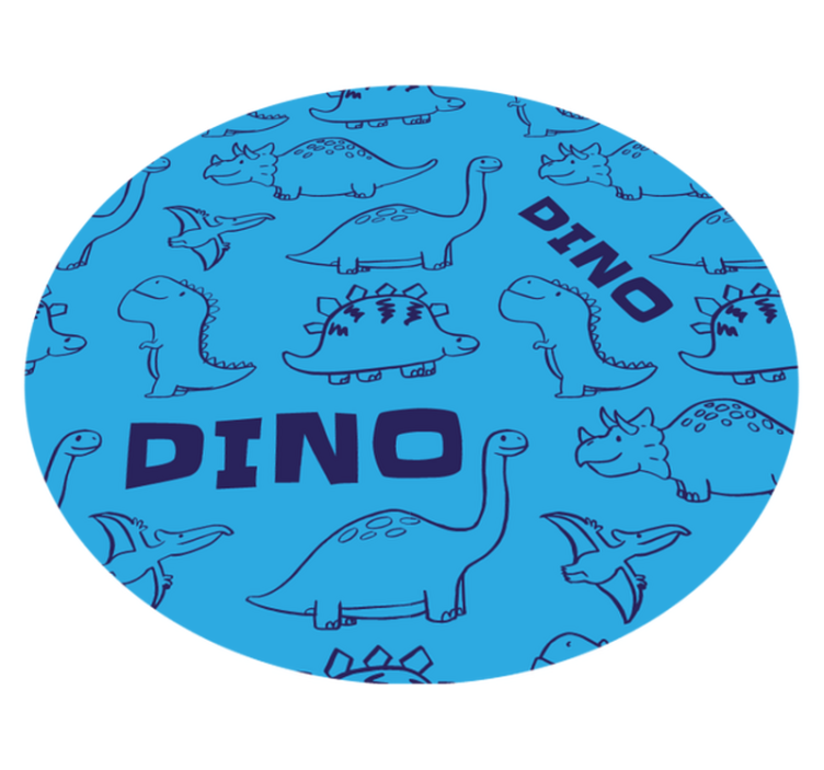 Tapete de vinil com padrão de dinossauro adorável - TenStickers