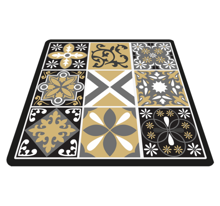 Ouro e prata patch tiles ladrilhos de cozinha - TenStickers