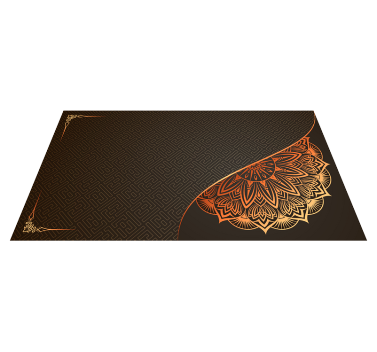 Tapete vinílico de mandala desenho de canto de mandala - TenStickers