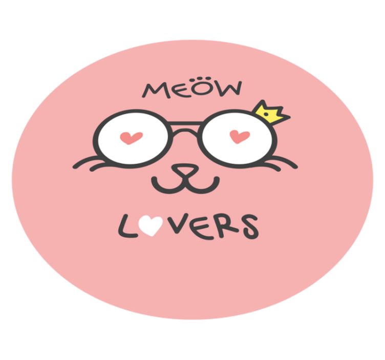 Tapete vinílico infantis gráfico de amante de gatos - TenStickers