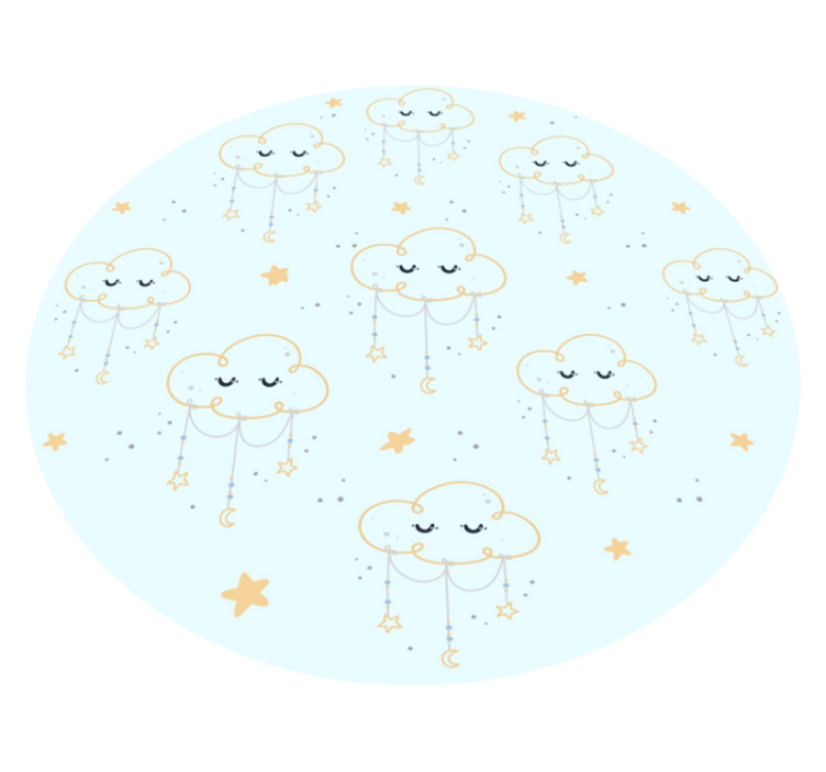 Tapete vinílico para bebés paisagem de nuvens sonhadora - TenStickers