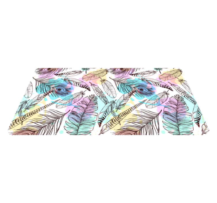 Tapete vinílico flores e plantas motivo de penas - TenStickers