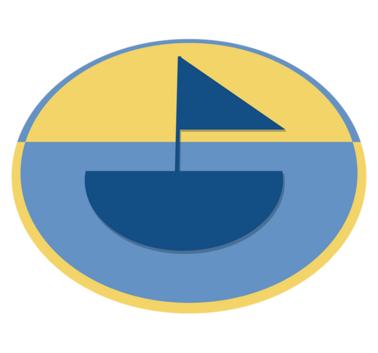 Tapete vinílico geométricas motivo geométrico de veleiro - TenStickers