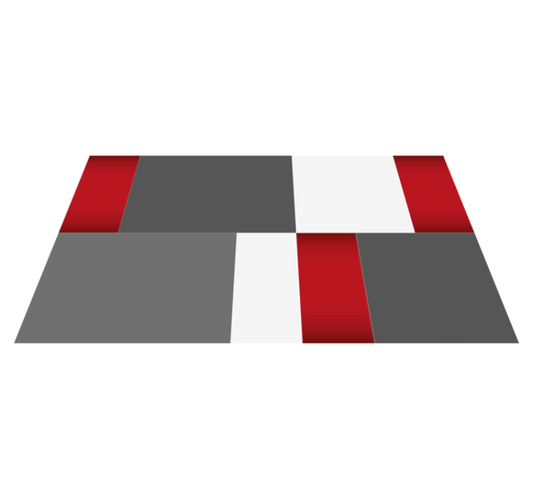 Tapete vinílico para gabinete Azulejo quadrado moderno vermelho,  - TenStickers