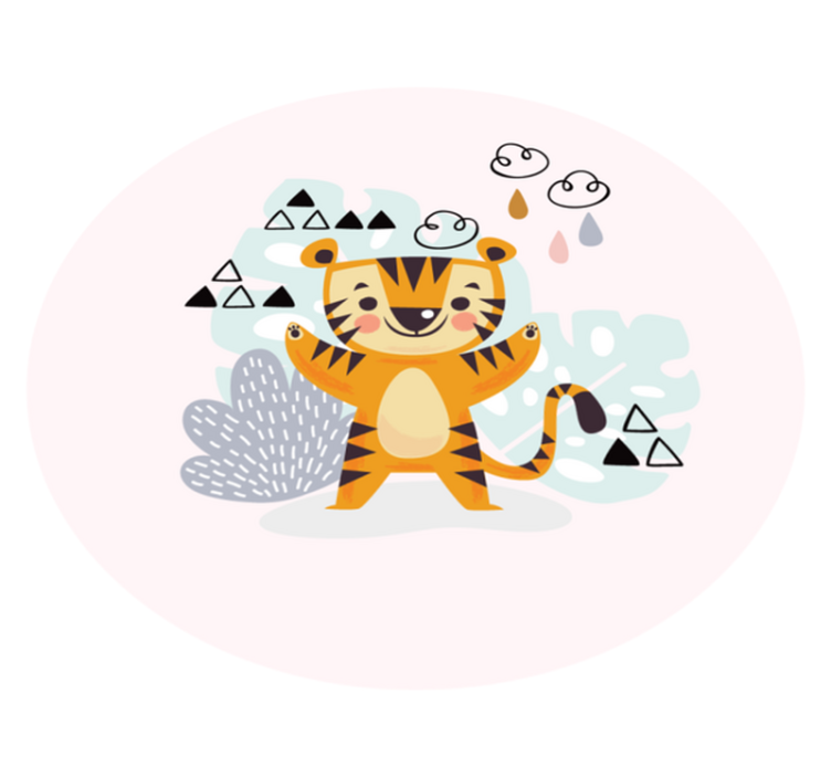 Tapete vinílico para bebés tigre alegre - TenStickers