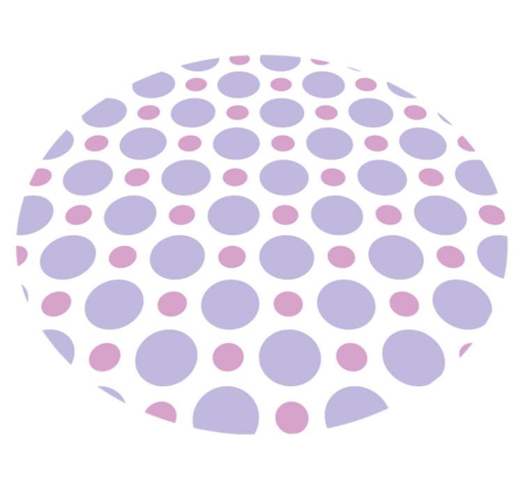 Tapete vinílico às risca padrão de ponto circular - TenStickers