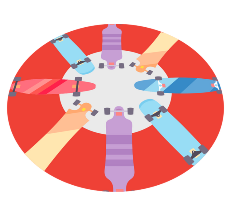 Tapete vinílico de jogos jogo de tabuleiro circular - TenStickers