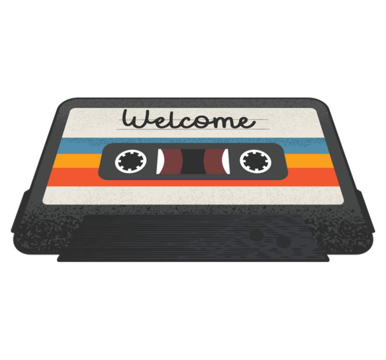 Bem-vindo tapete personalizado mix tape - TenStickers
