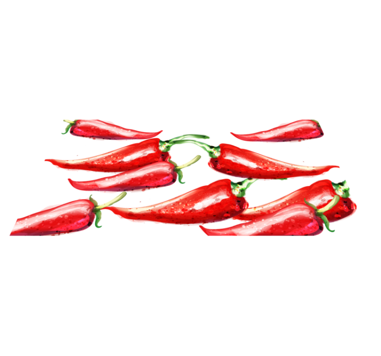 Tapete de vinil de cozinha com pimenta vermelha - TenStickers