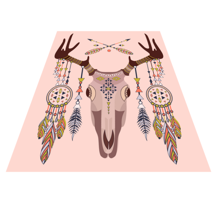 Tapete vinílico etnicas motivo de chifre elegante - TenStickers