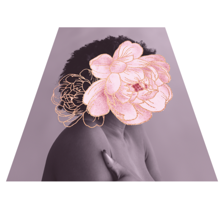 Tapete vinílico sala de estar graciosa silhueta botânica - TenStickers